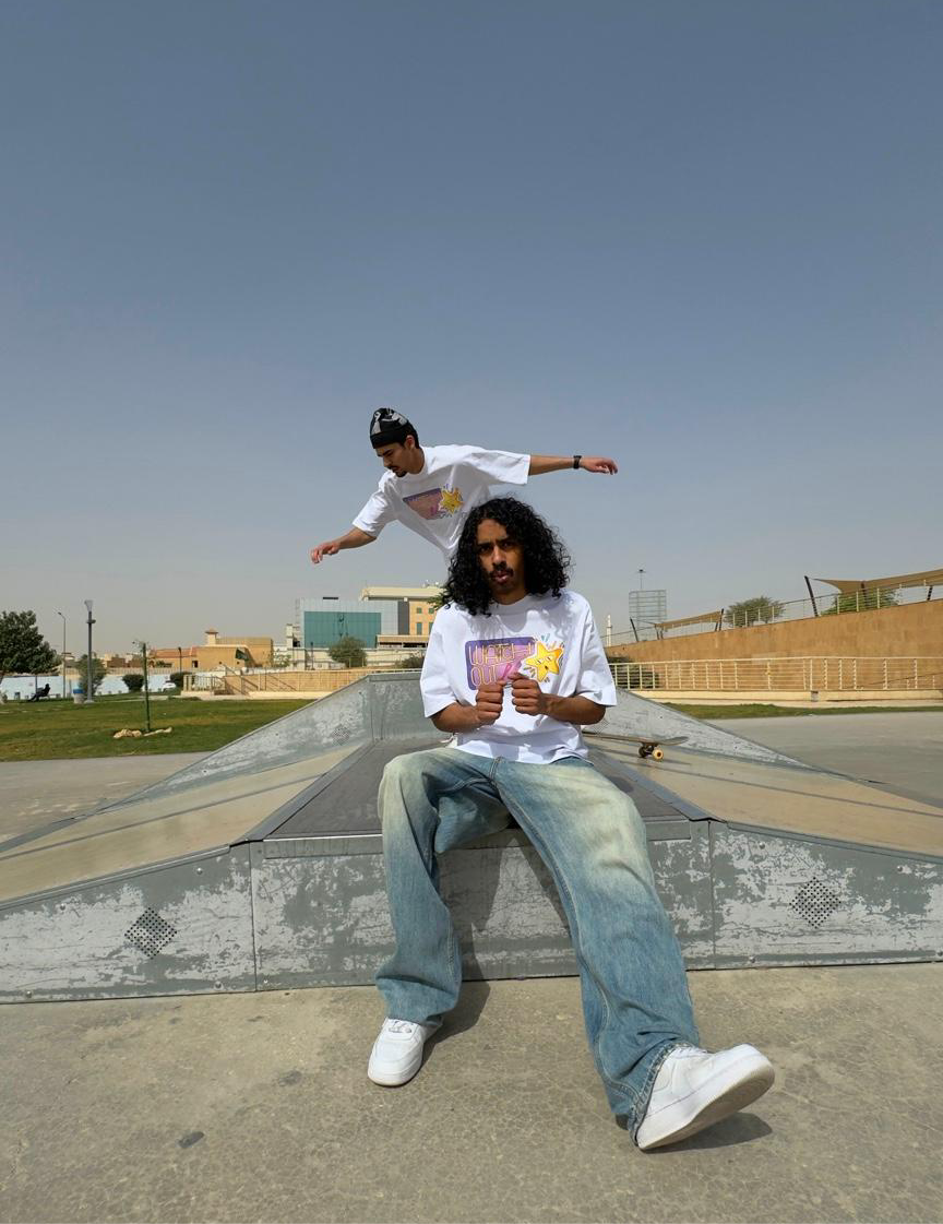 Skateboard Tee - White