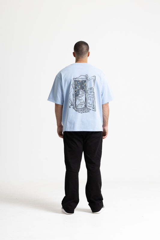 Space Door Tee - Baby Blue