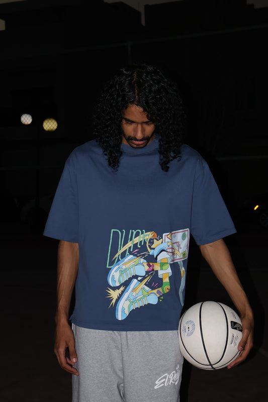 Basketball Tee - Navy